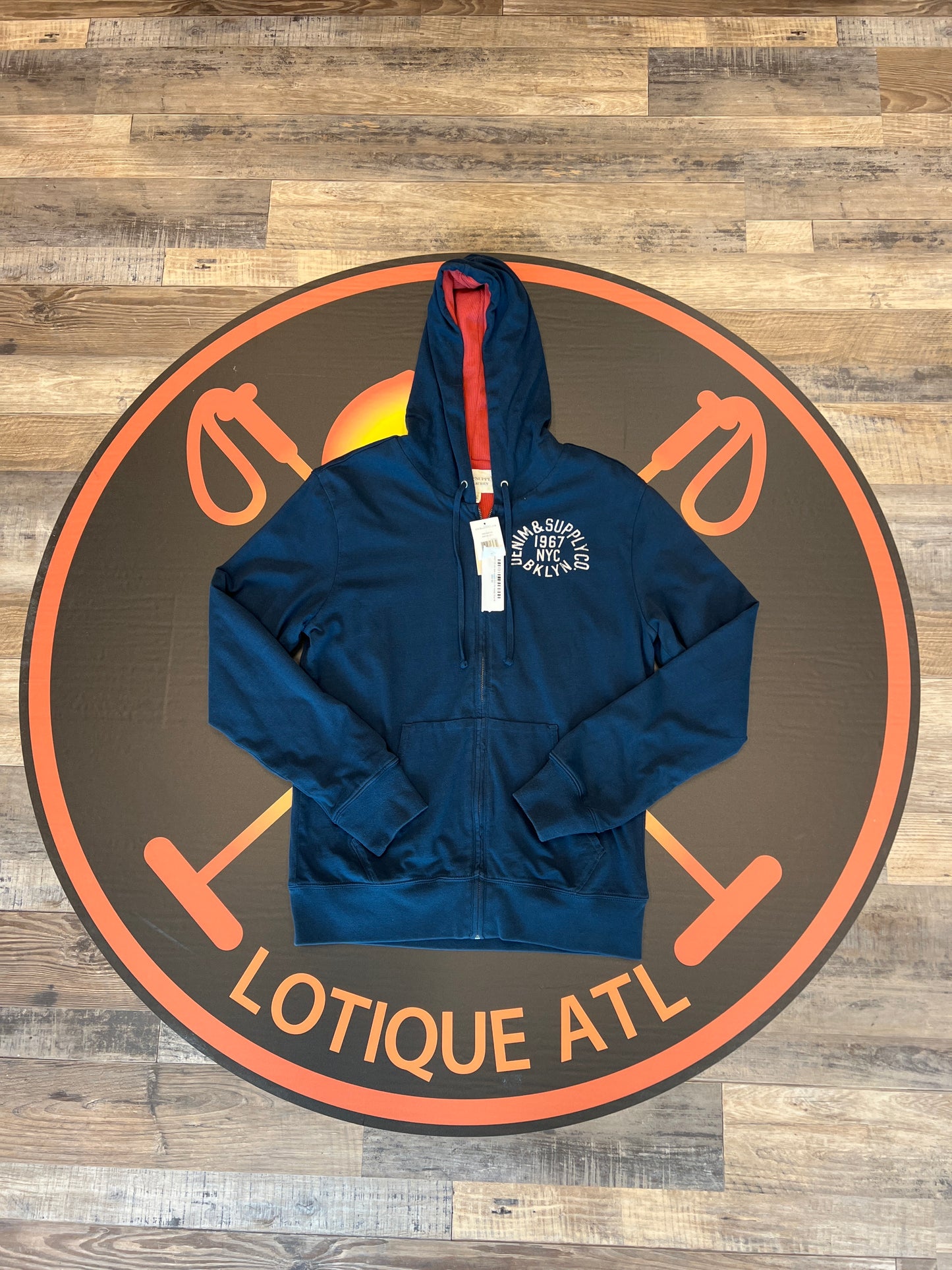 NWT DEnim and supply BKLYN hoody Blue M