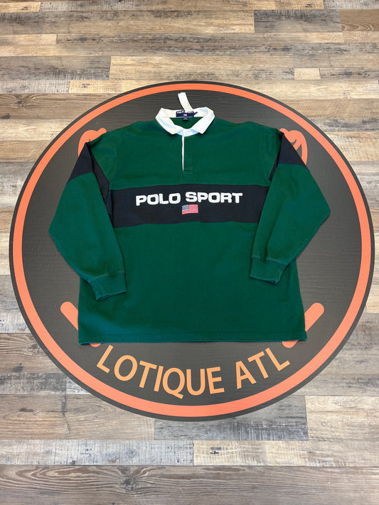 Polo sport Green Banner Rugby XXL