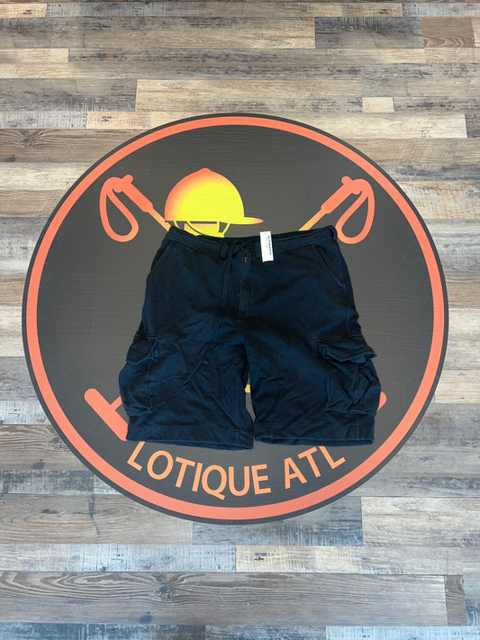 Polo black cotton cargo shorts, XXL