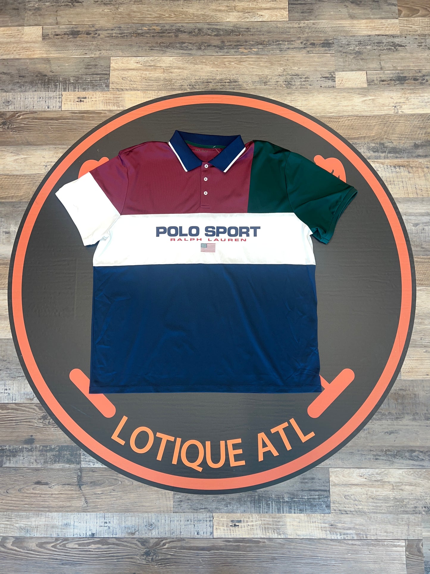 Polo sport colorblock short sleeve XXL