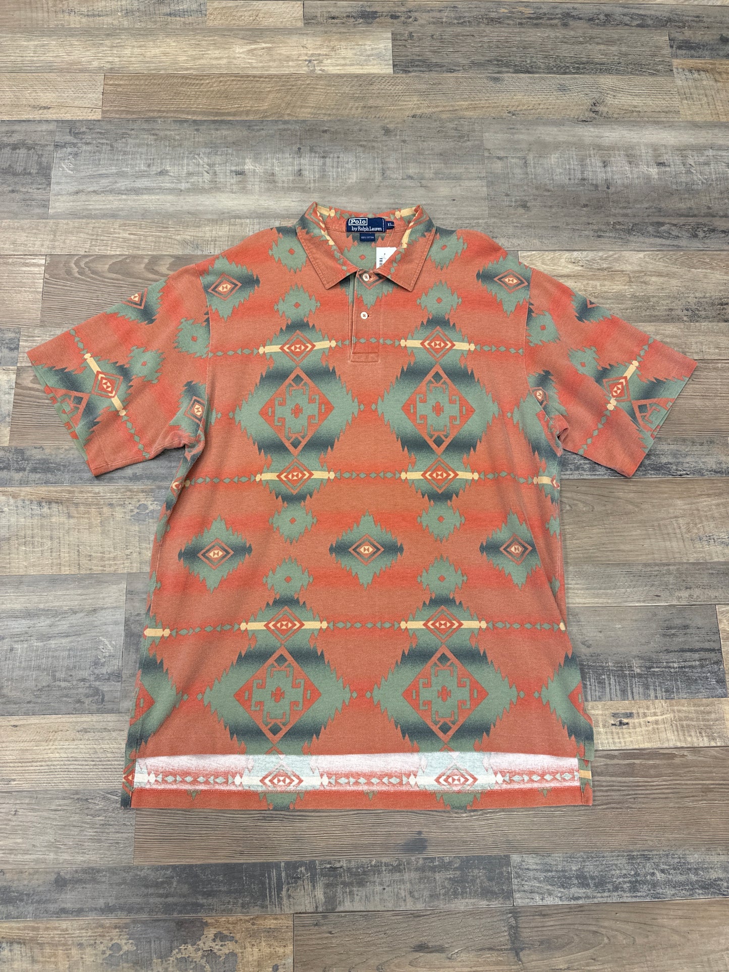 Aztec, short sleeve, peach, XL