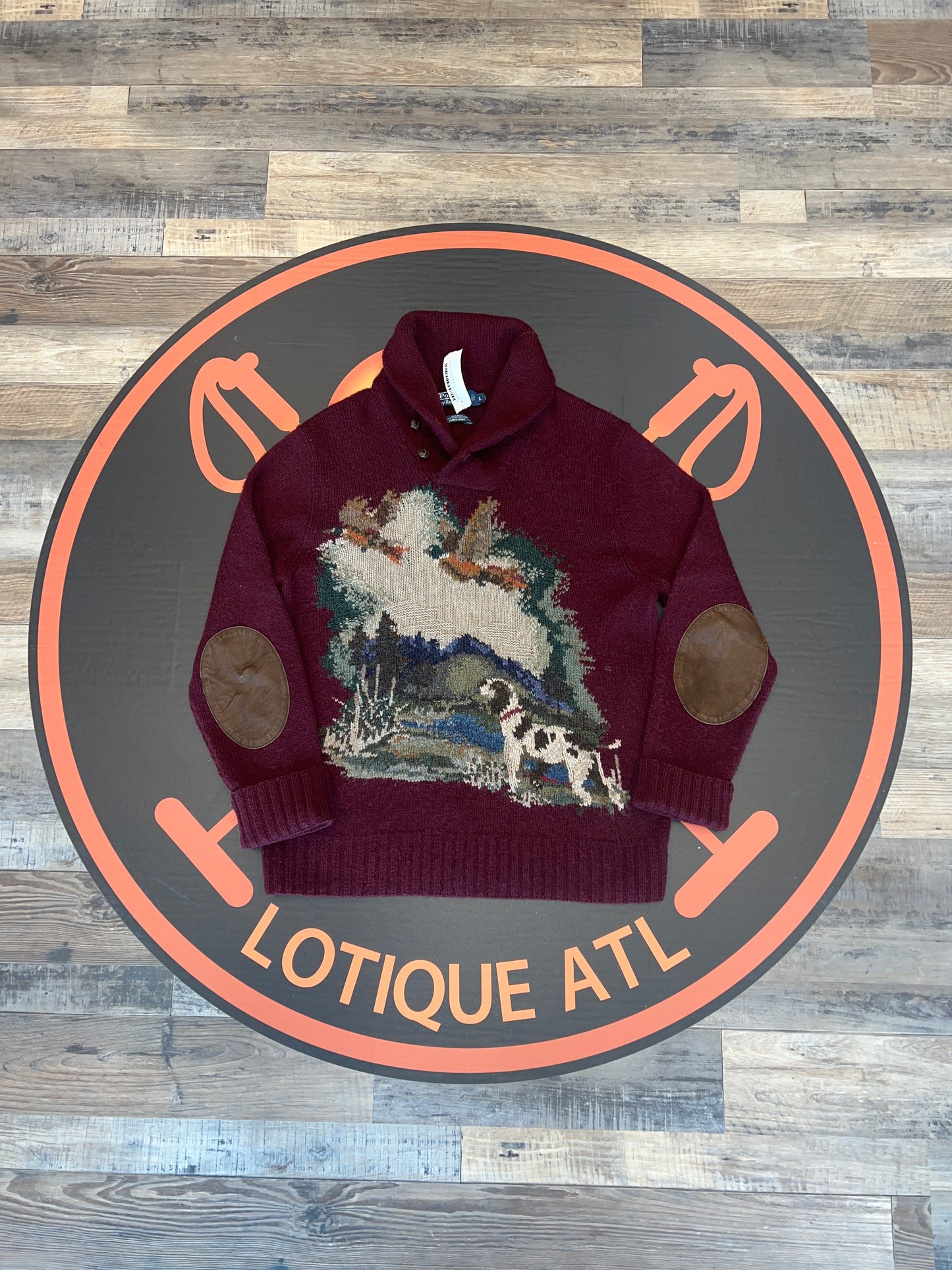 Polo Sportsman hunting Graphic Knit Burgundy Large