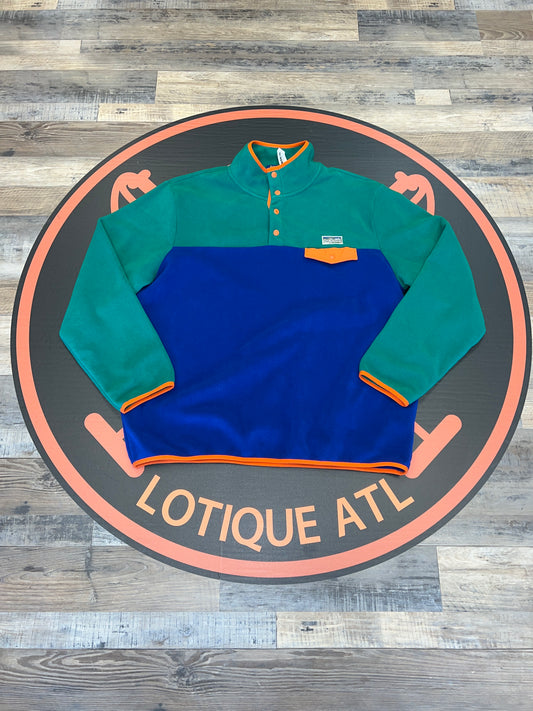 Fleece RL and Co popover green/blue XXL