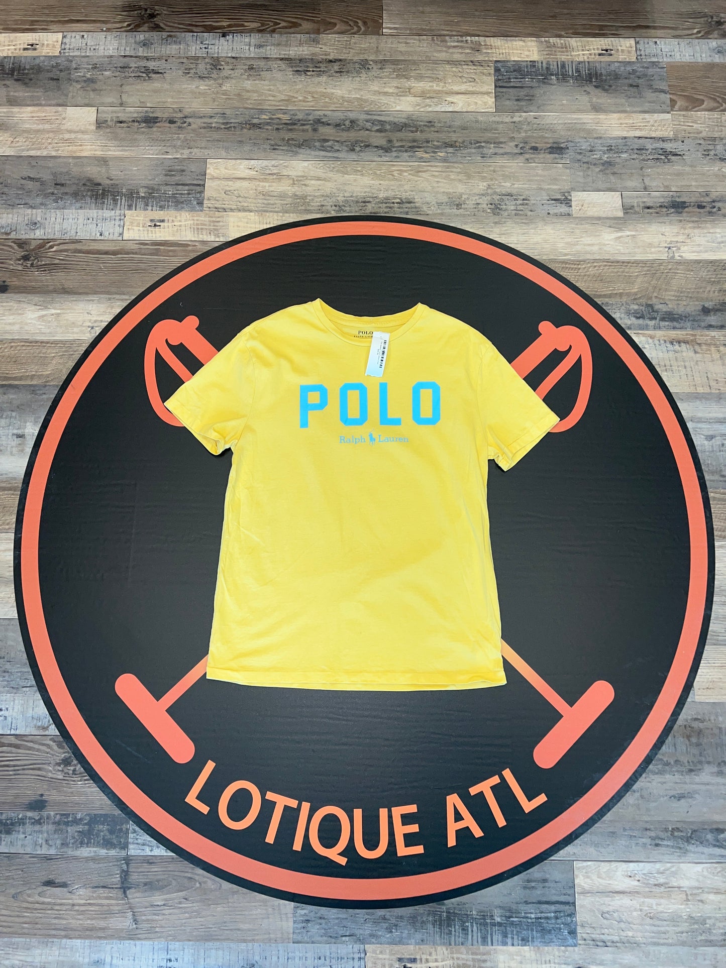 Polo Spellout T shirt yellow small