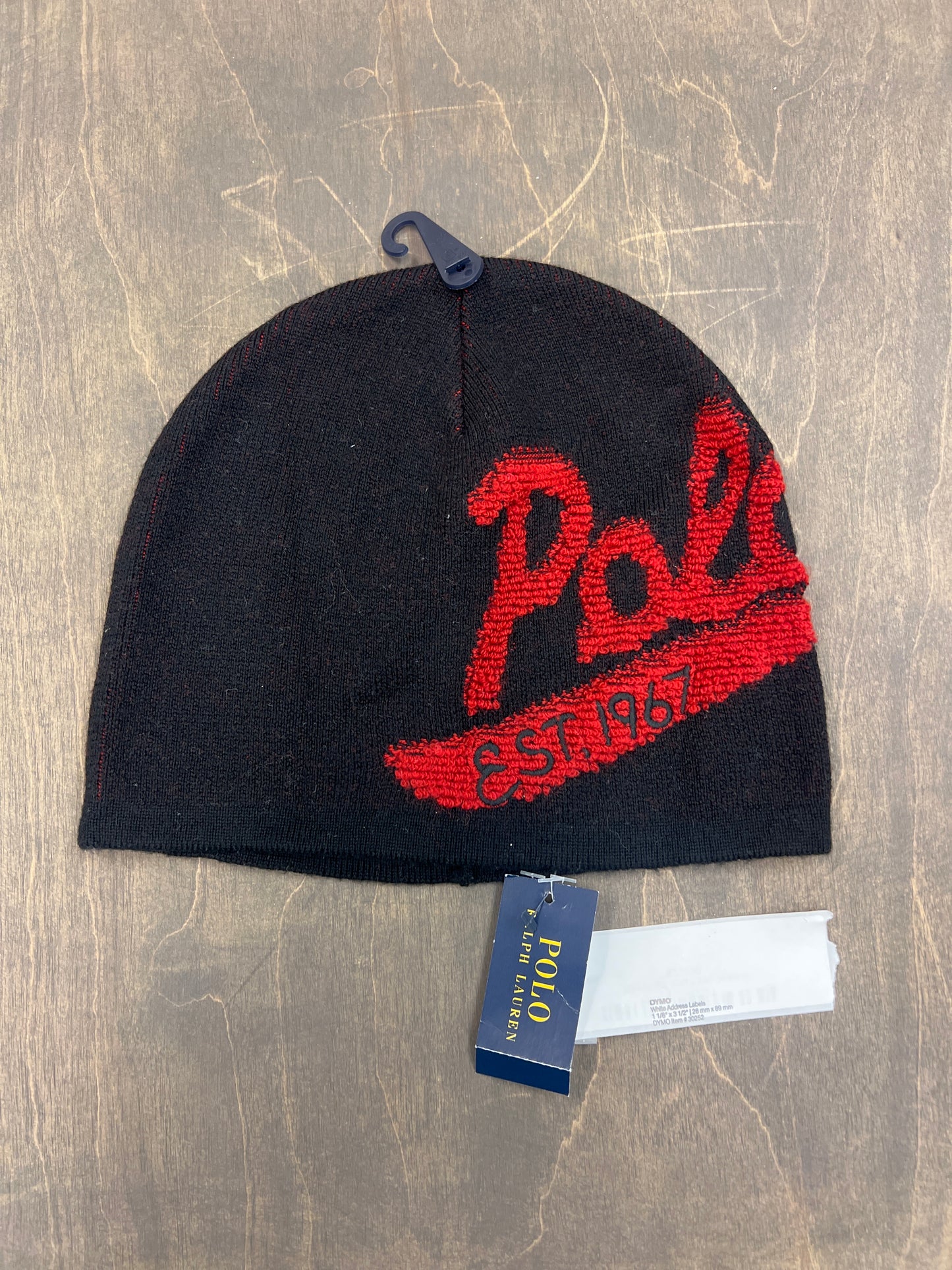 Nwt Black script polo beanie