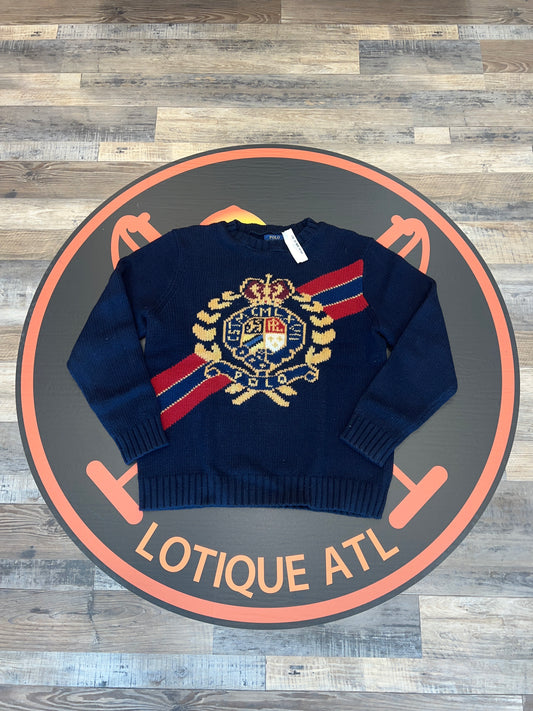 Polo crest Knit Blue crewneck Xl