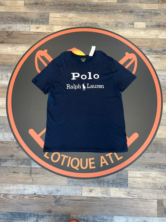 Polo logo T-shirt blue XL