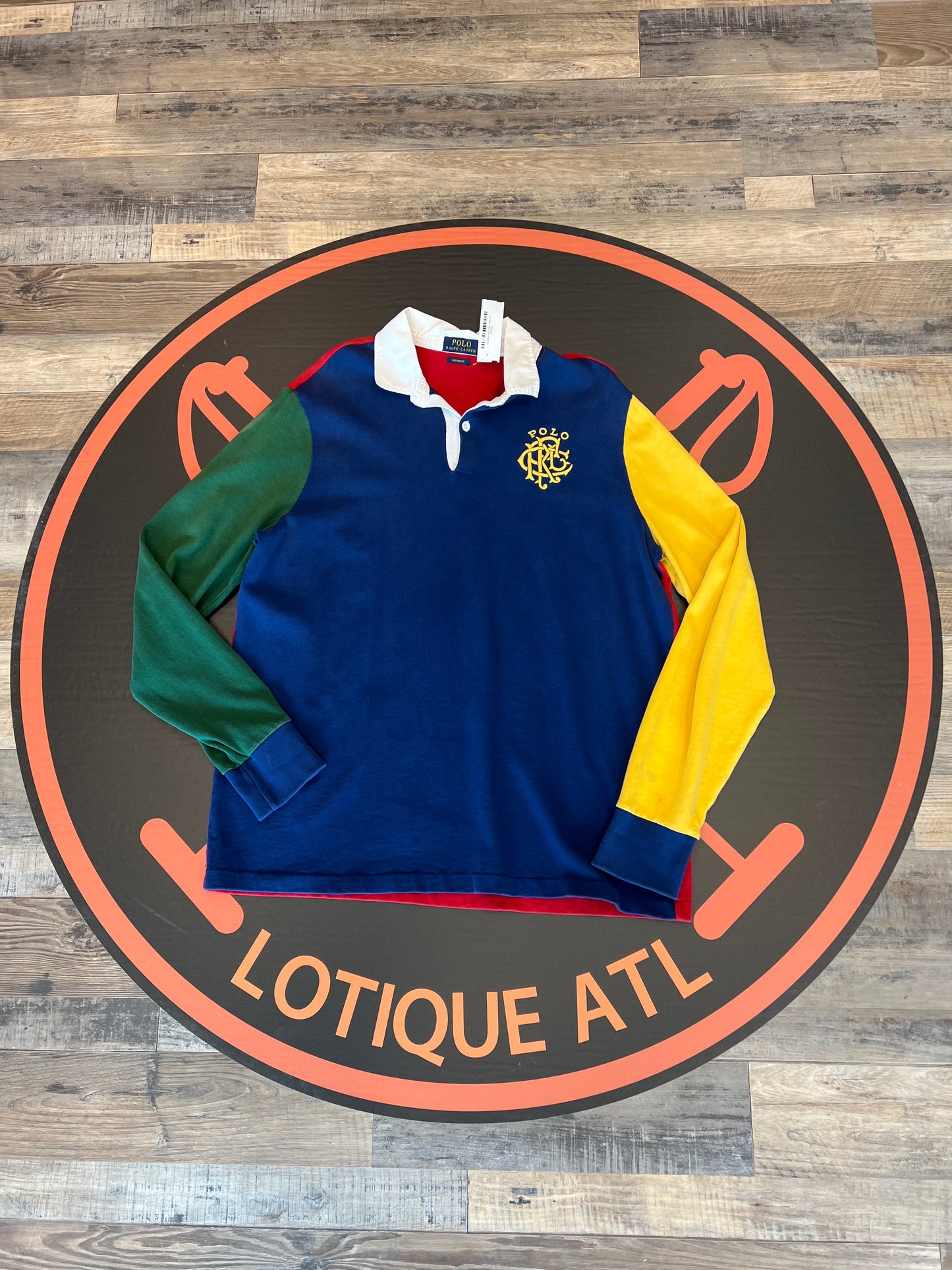 Polo Scribble color block rugby XL