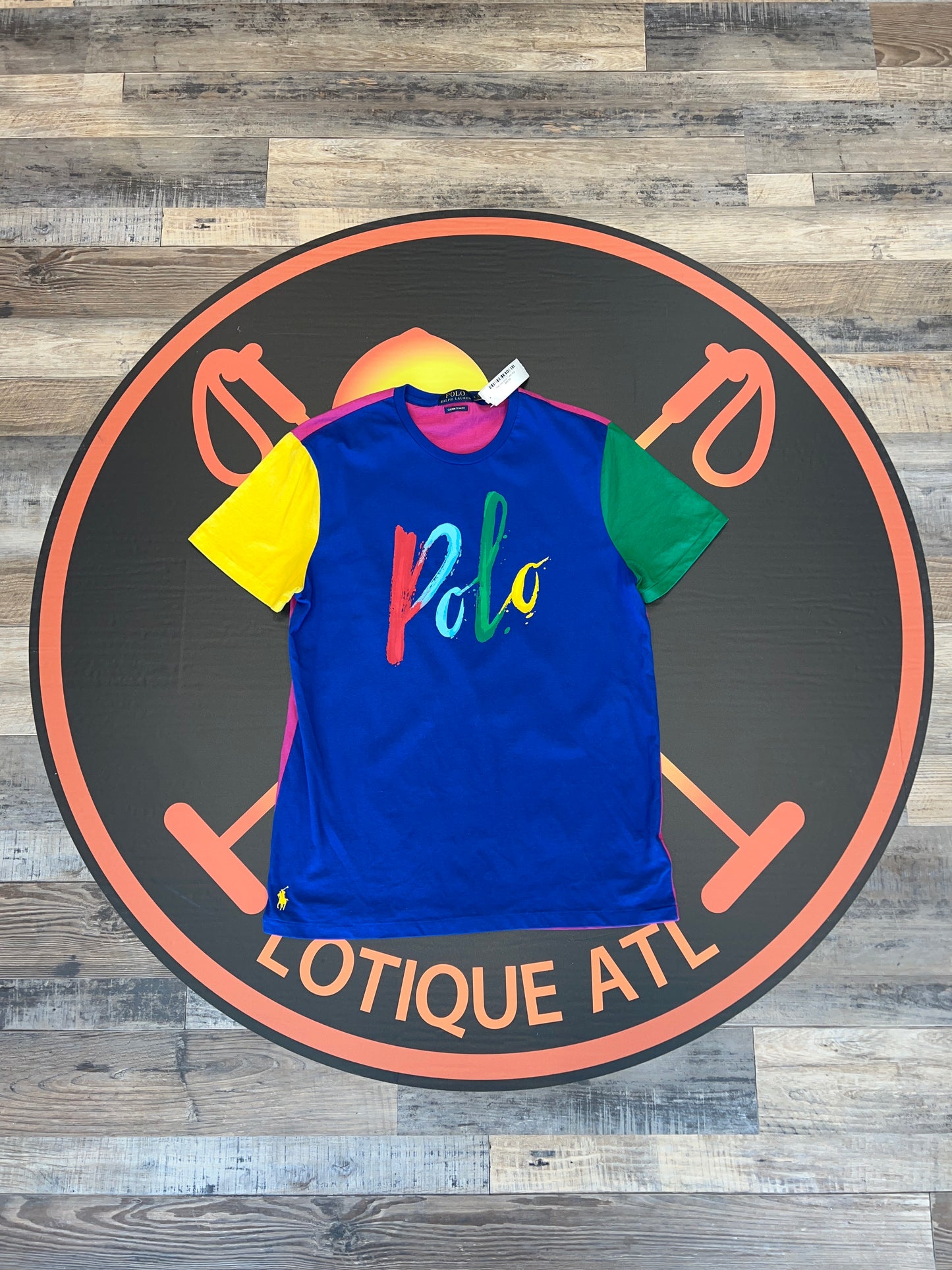 Polo color block T-shirt large