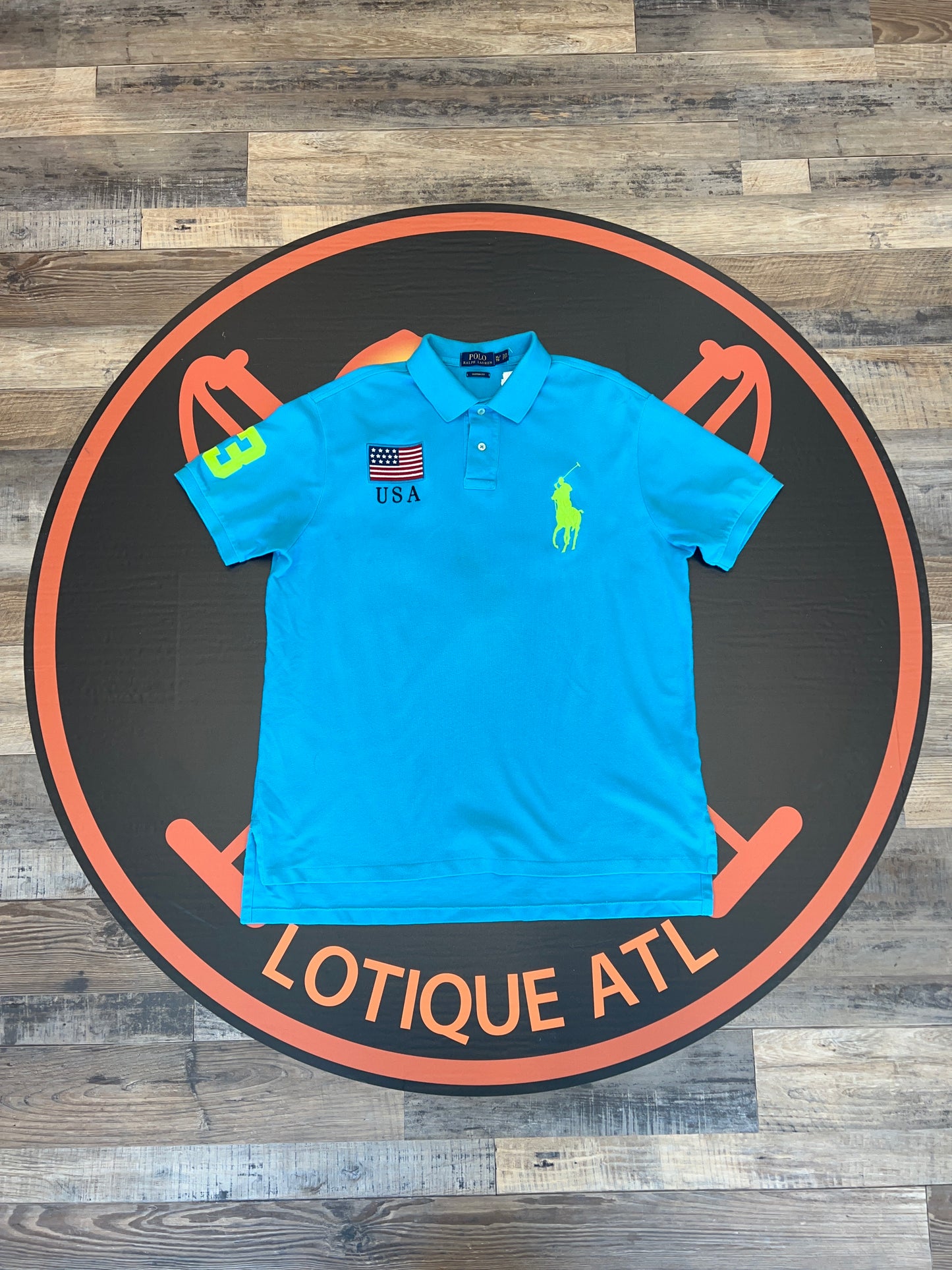 Polo USA big pony neon green XL