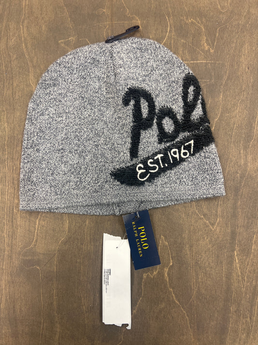 Nwt Gray polo script beanie