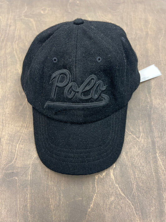 Polo black script hat