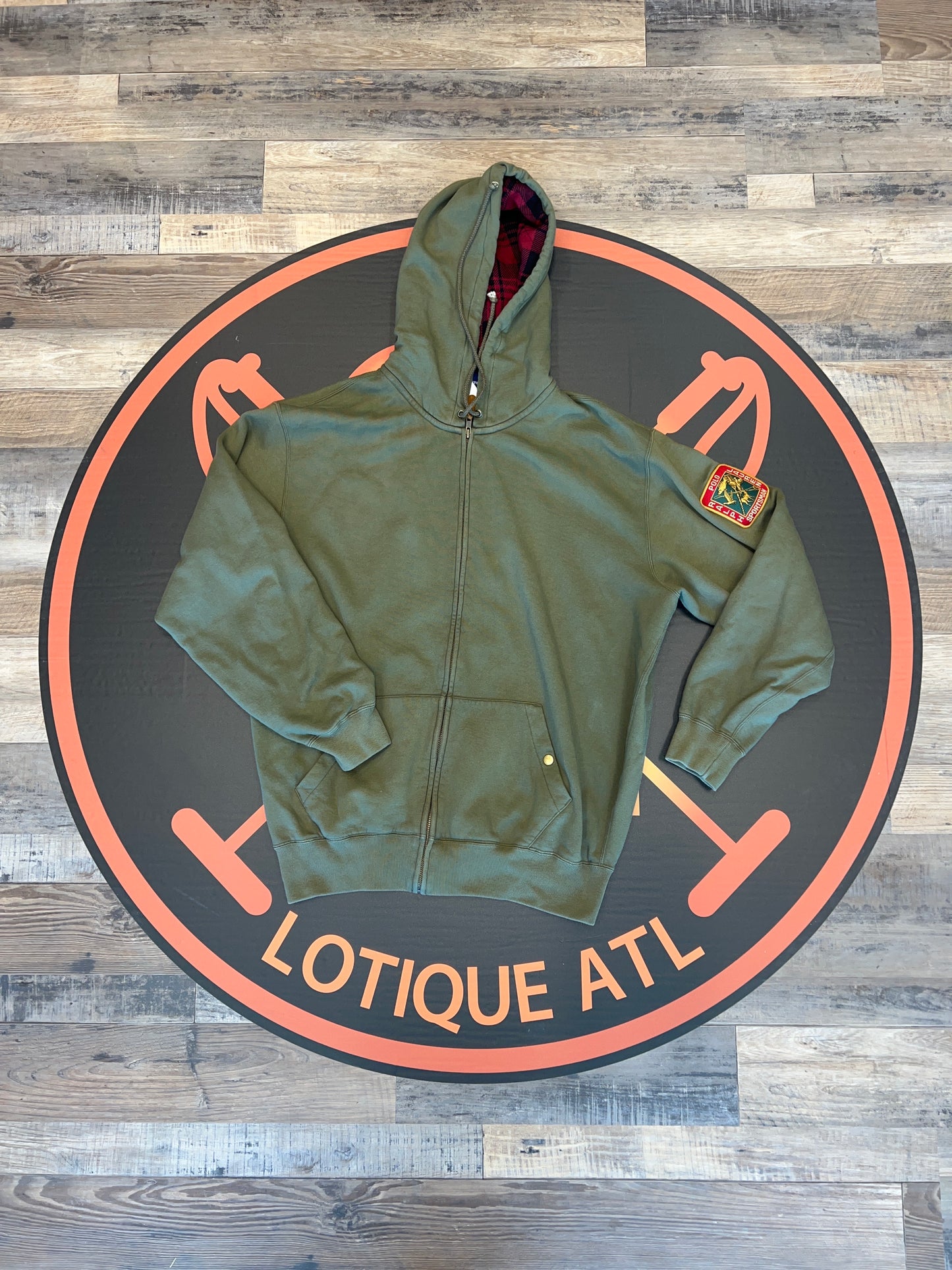 Vintage Sportsman hoodie green large