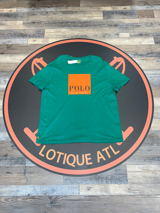 Polo square banner, T-shirt, green XL