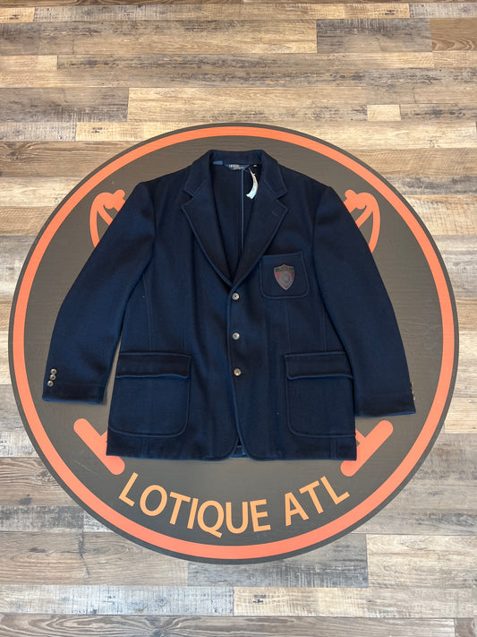 Wool cop badge blazer navy blue xl