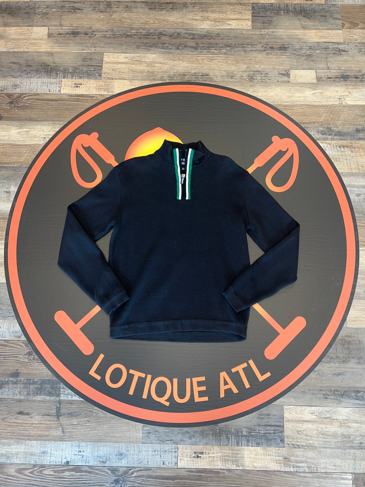 Polo sport quarter zip black medium