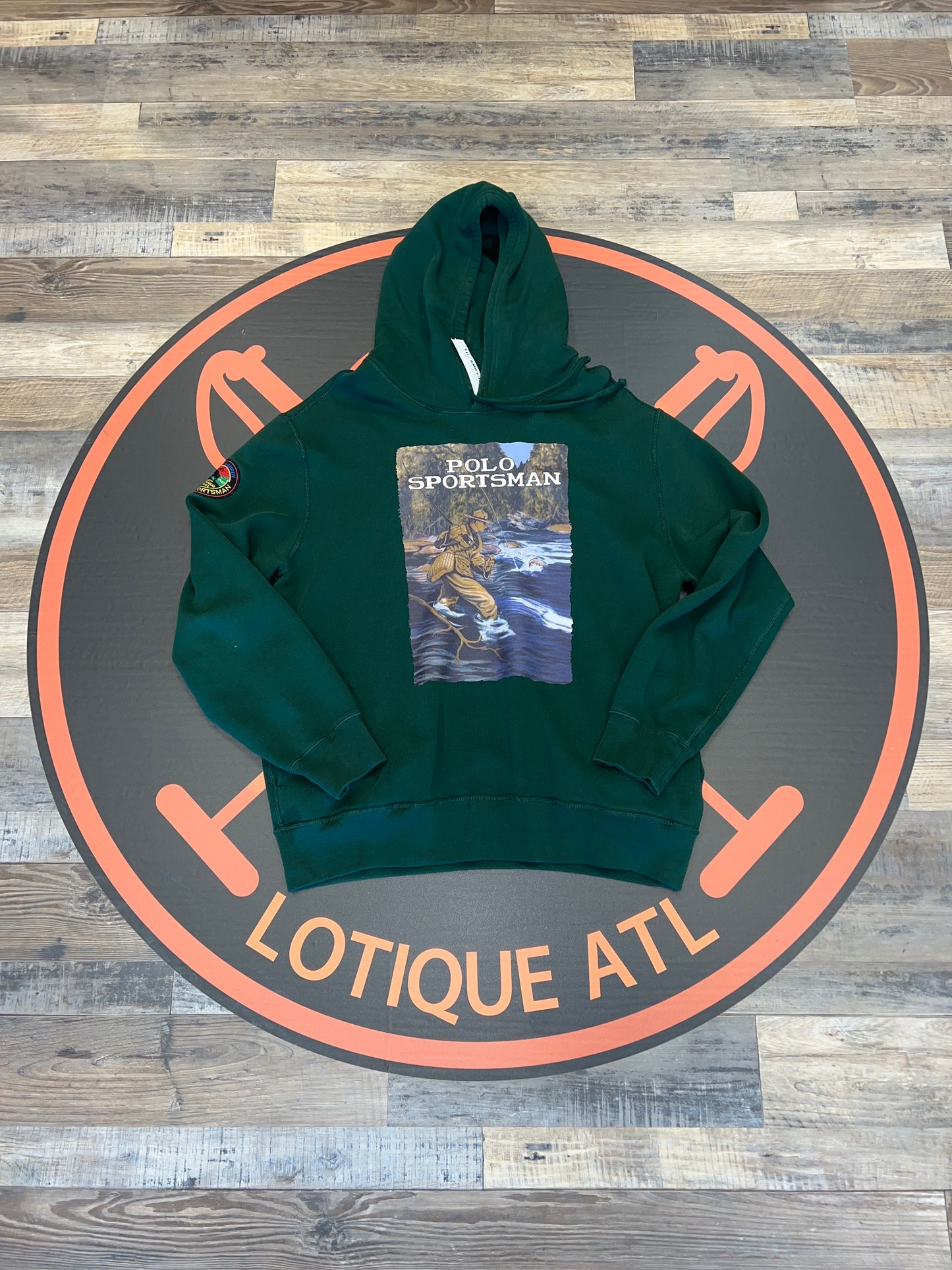 Front page, sportsman hoodie, green XL