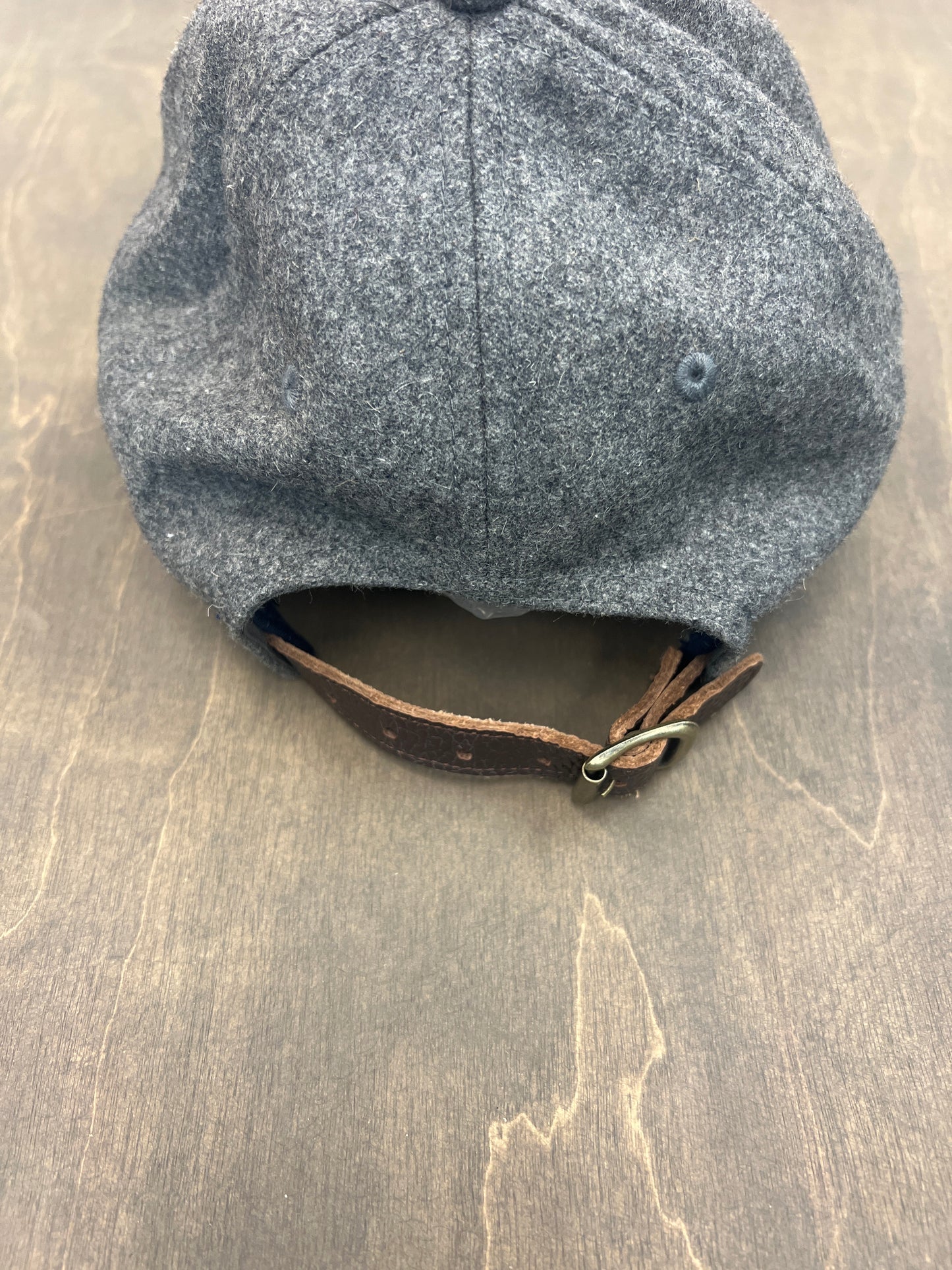 Polo grey wool hat blue script