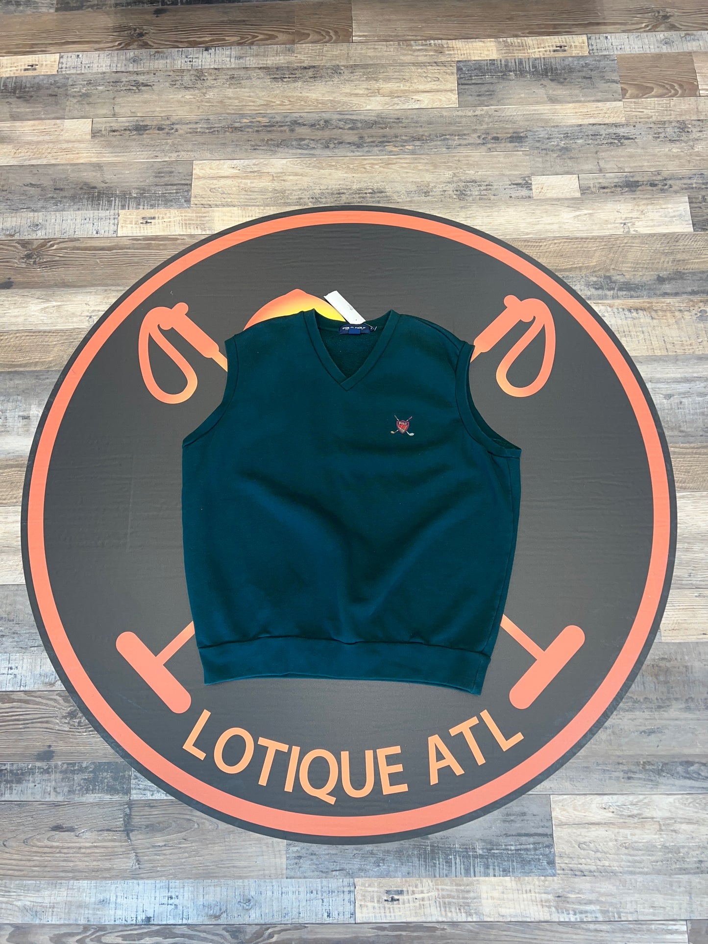 Polo golf Fleece lined vest Green Xl