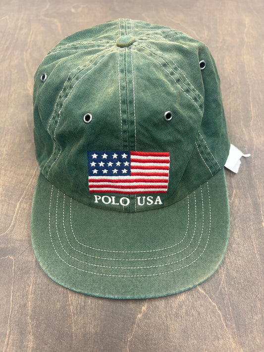 Polo USA green flag hat