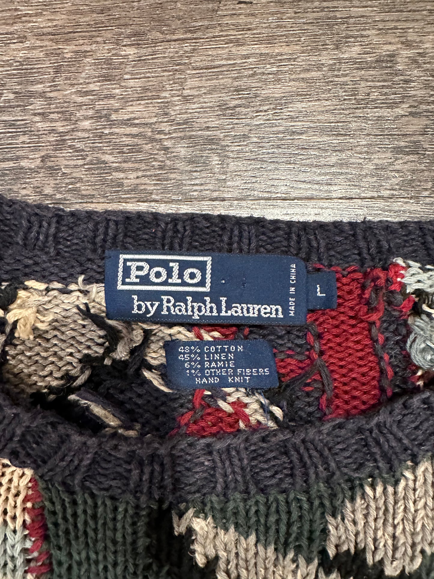Vintage 1995 Polo Ralph Lauren Patchwork Knit