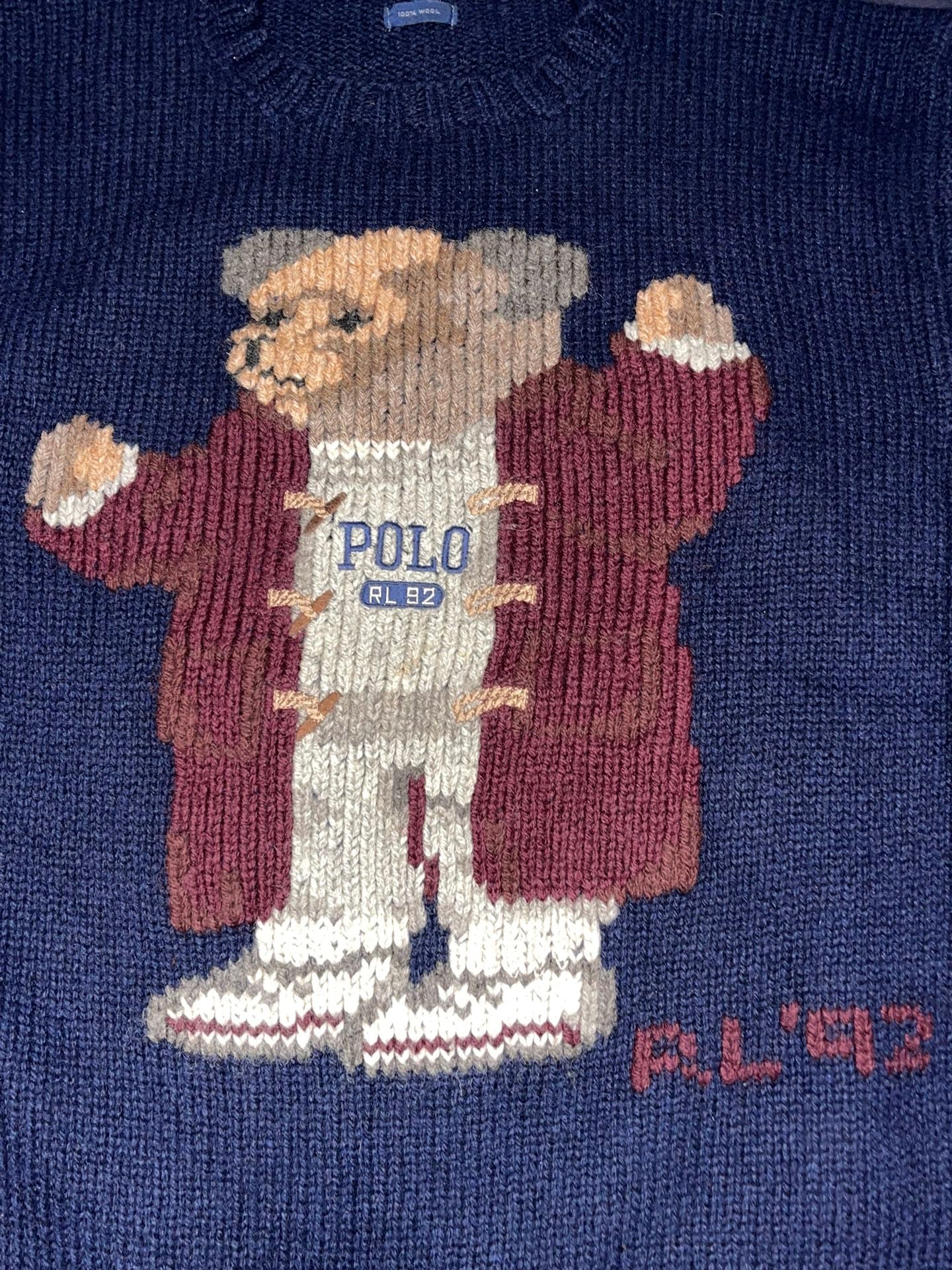 Polo Ralph Lauren 1992 Grandpa Bear knit Sweater