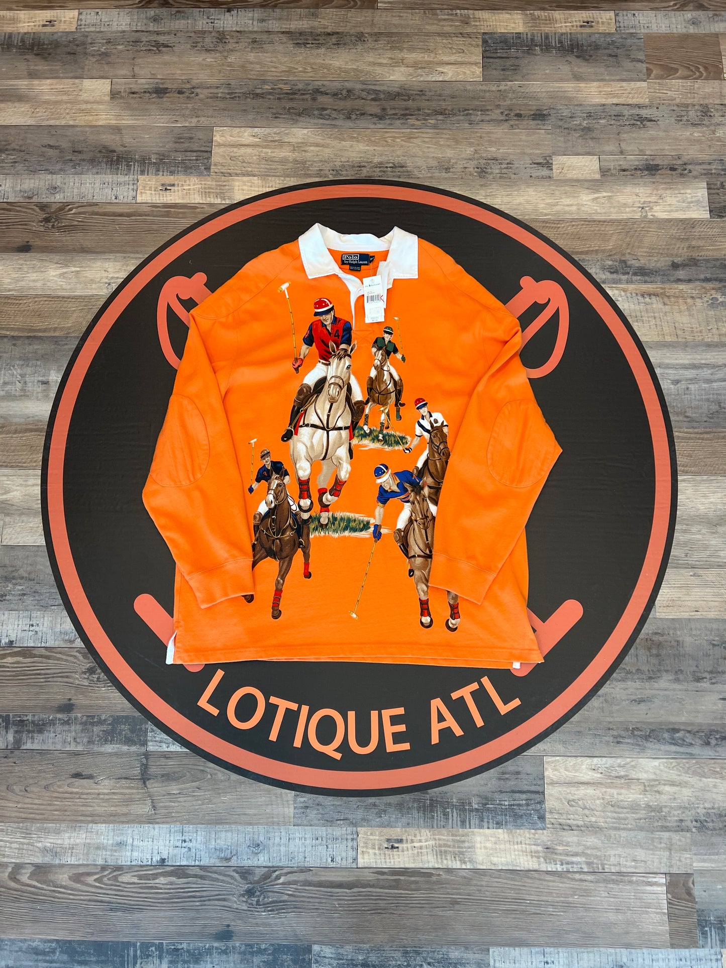 Nwt Polo Five horseman Rugby orange XL