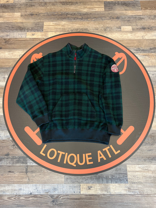 Polo, 1992 Sportsmans 1/4 zip green plaid Xl