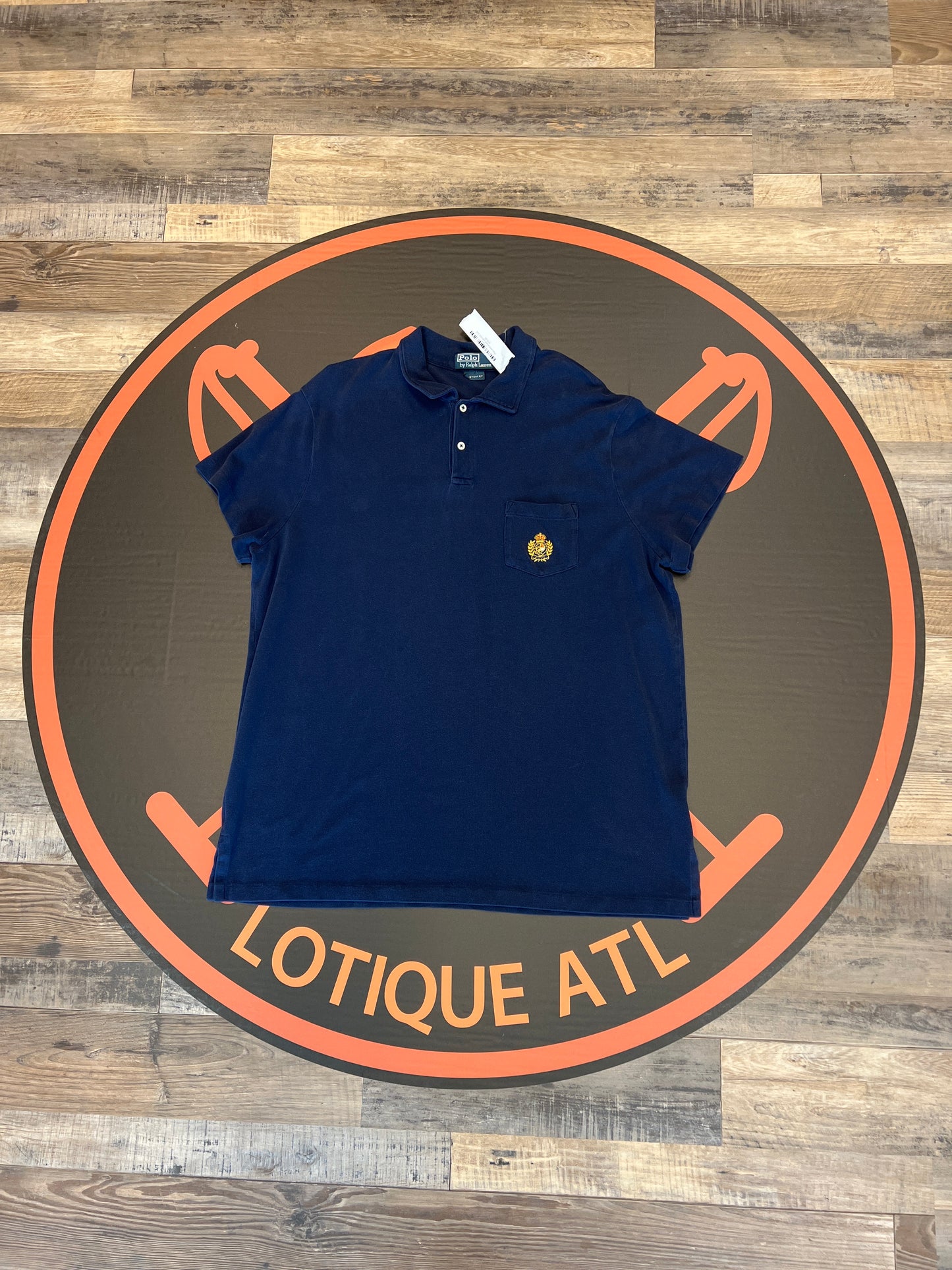 Polo crest pocket polo blue XXL