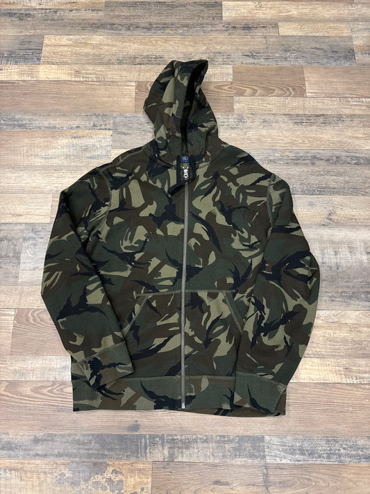 Camo fleece lined small pony hoodie XL