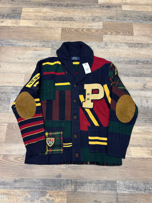 NWT Polo Ralph Lauren 2012 Varsity Patchwork Cardigan